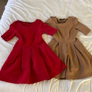 Lot of 2 Zara Skater Dresses Size Small